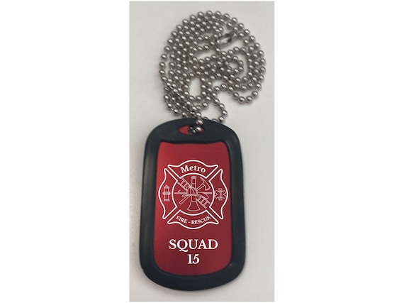 Firefighter // Dog Tag Necklace // Fireman // Fire Rescue // Fire Department // Child Gifts