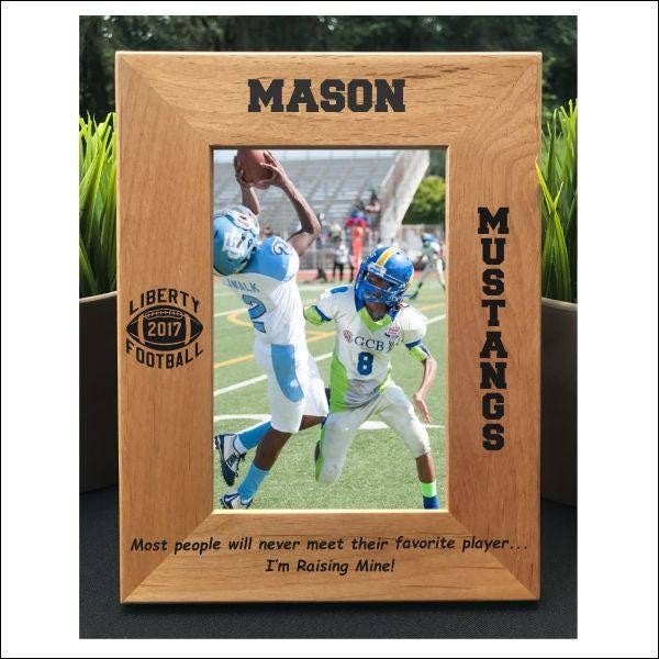 Football // Personalized Engraved Photo Frame // Picture Frame // Gift