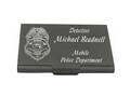 Personalized Engraved Police Officer Business Card Case - Sheriff, Trooper, Detective