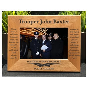Police Academy Graduation // Personalized Engraved Photo Frame // Picture Frame // Law Enforcement // Sheriff // Trooper