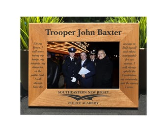Police Academy Graduation // Personalized Engraved Photo Frame // Picture Frame // Law Enforcement // Sheriff // Trooper