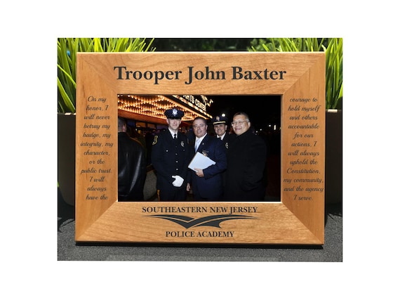 Police Academy Graduation // Personalized Engraved Photo Frame // Picture Frame // Law Enforcement // Sheriff // Trooper