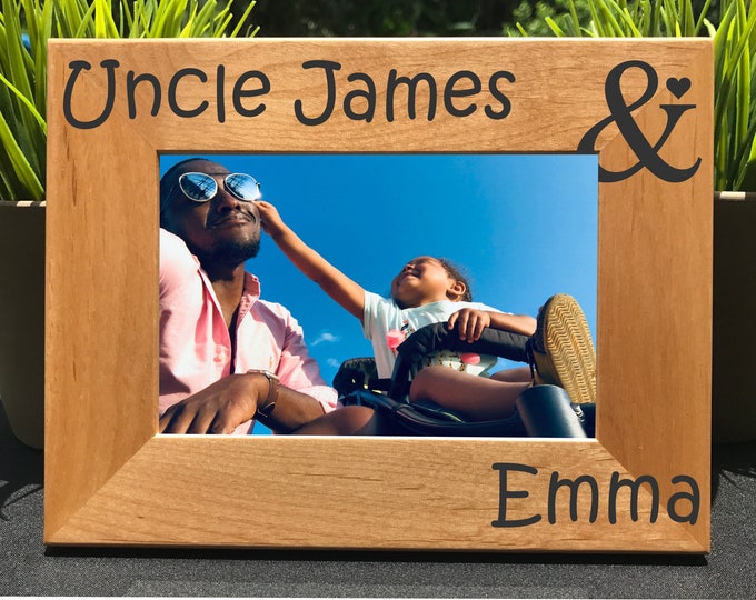Uncle and Child ~ Personalized Engraved Photo Frame ~ Tio