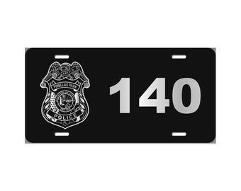 Police // Personalized Laser Engraved License Plate // Deputy // Sheriff // Trooper // Agent // Detective // Law Enforcement // Gift