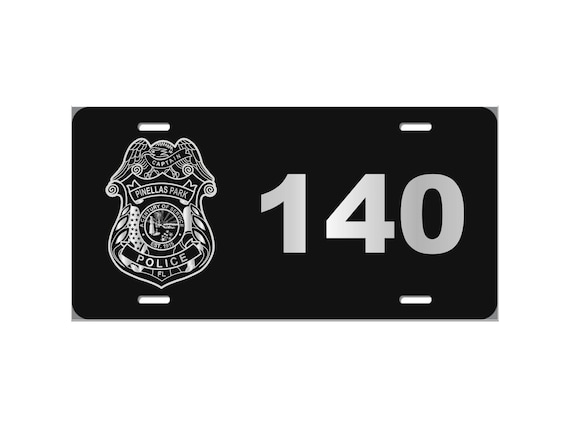 Police // Personalized Laser Engraved License Plate // Deputy // Sheriff // Trooper // Agent // Detective // Law Enforcement // Gift