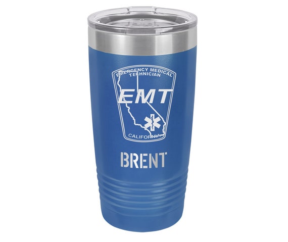 California Emergency Medical Technician (EMT) Travel Tumbler // Personalized Engraved // Custom // Mug