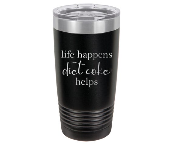 Life happens diet coke helps // Personalized Engraved // Custom // Mug