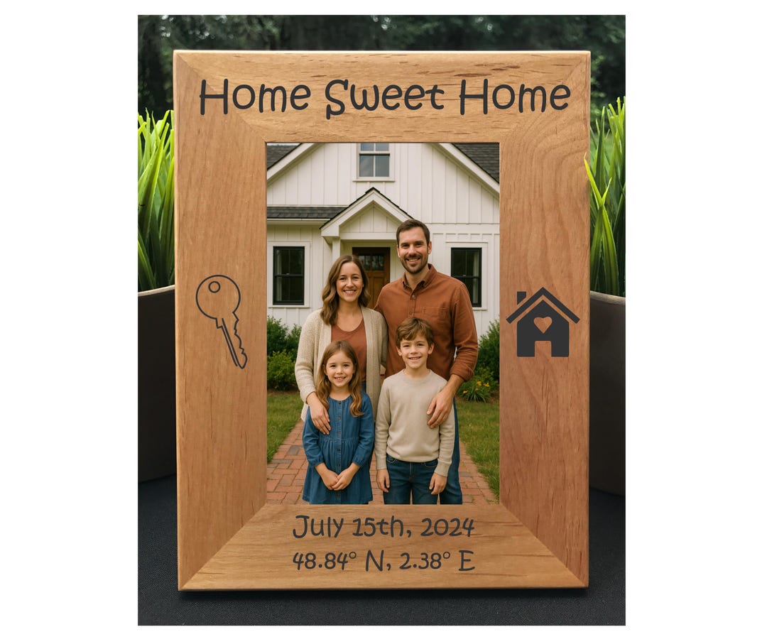 Custom Engraved New Home Frame | Personalized Photo Frame Gift - Etsy