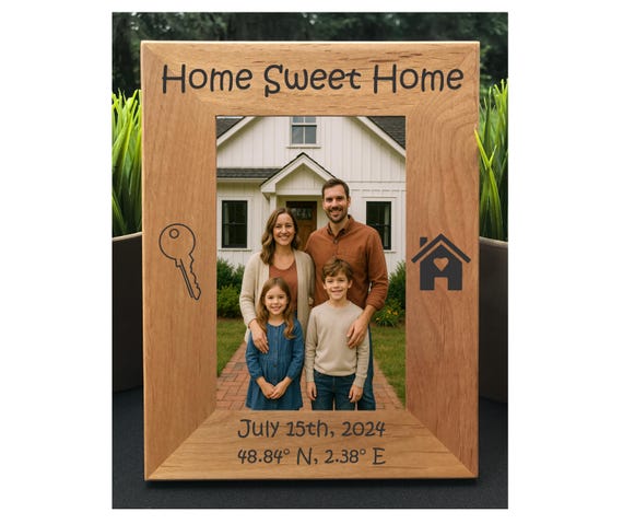 Custom Engraved New Home Frame | Personalized Photo Frame Gift