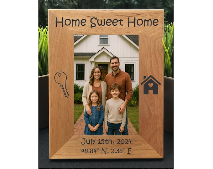 Custom Engraved New Home Frame | Personalized Photo Frame Gift