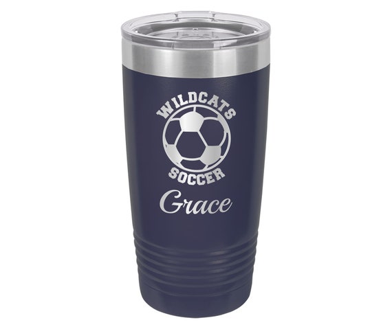 Soccer Player Tumbler // Personalized Engraved // Custom // Mug