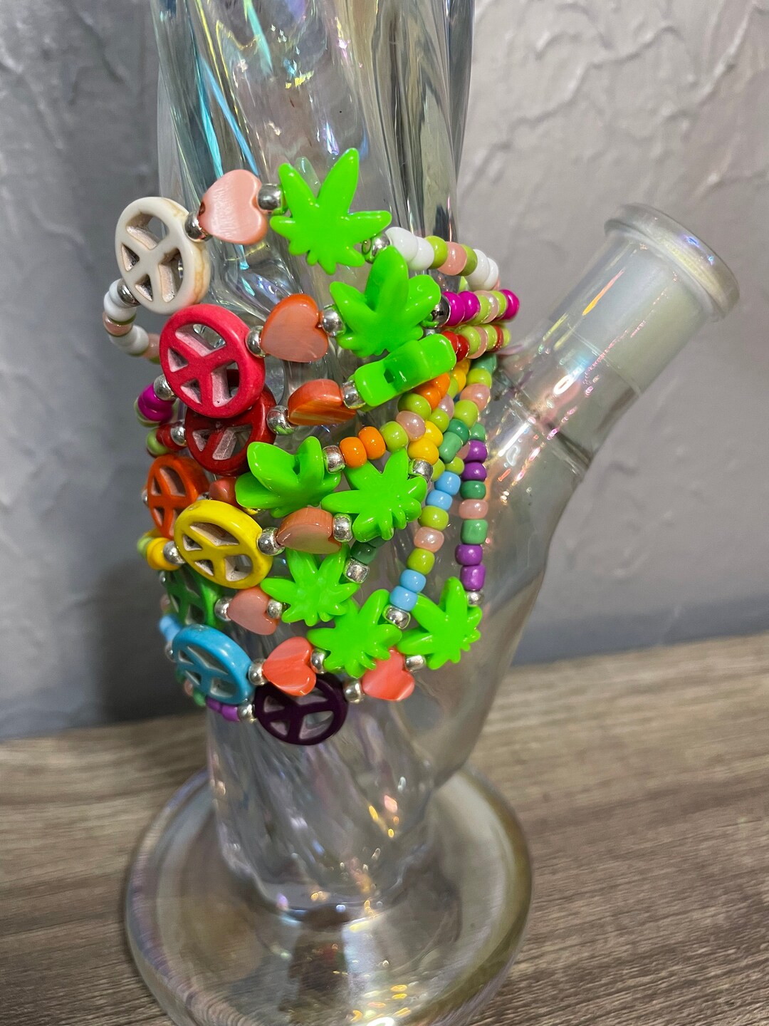 PEACELOVEWEED Water Pipe Bracelet Etsy