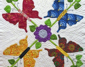 Butterfly Quilt Block Pattern for Nature's Bounty Quilt