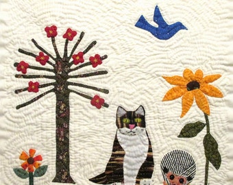 Kitty Quilt Block Pattern for Nature's Bounty Quilt