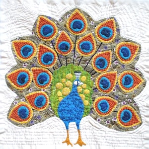 Peacock Quilt Block Pattern for Nature's Bounty Quilt