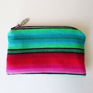 Coin purse. Small pouch. Small make-up bag. Sunglasses case. Boho bag. Serape bag.