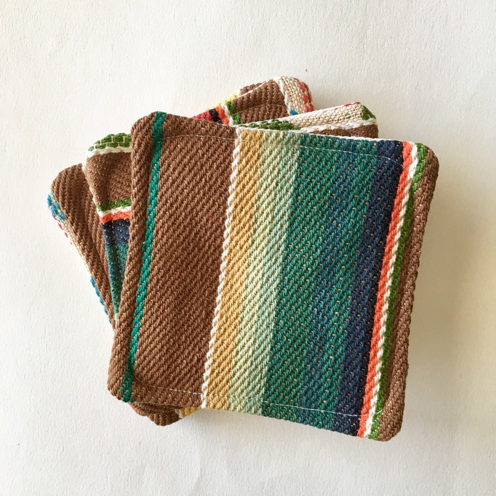 Southwest Coasters Coaster Set Fabric Coasters Hostess Etsy
