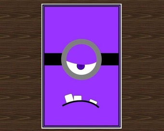 Despicable Me Print Purple Minion Poster Evil Minions Print Etsy