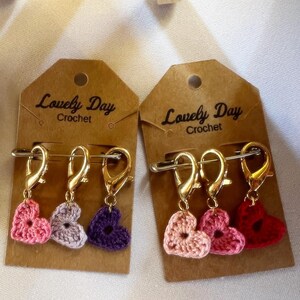Crochet Heart Stitch Markers