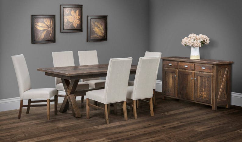 Reclaimed Barn Wood Buxton Dining Room Table Etsy