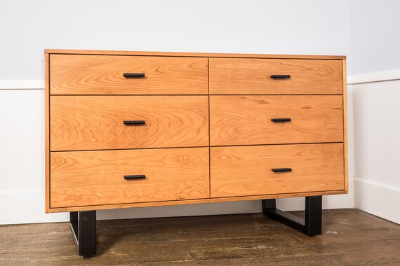 Sullivan Park 6 Drawer Dresser Mid Century Modern Bedroom Etsy