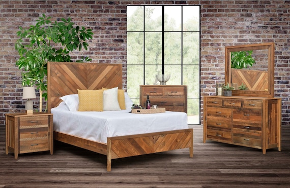 Shefford Bedroom Suite Reclaimed Wood Barn Wood Rustic Etsy
