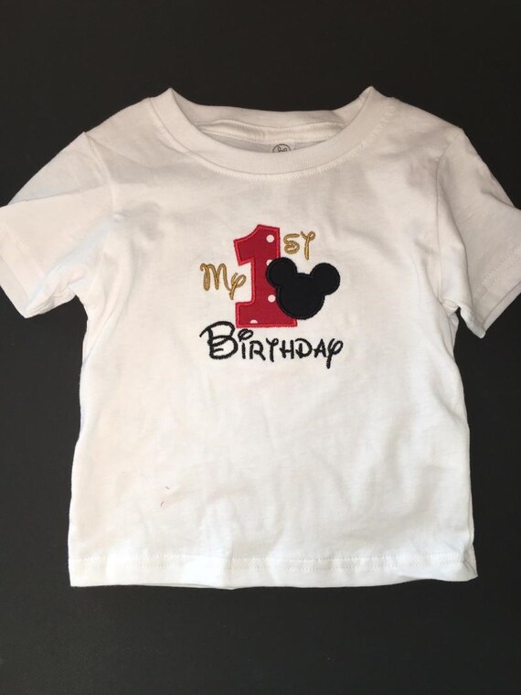 my first birthday mickey mouse shirt