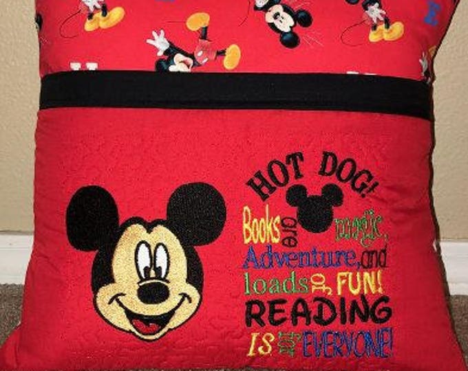 Boy Mouse Reading Pillow