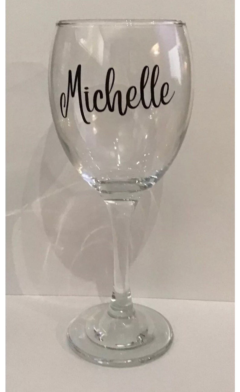 Vinyl names wine glass decals diy personalised wine glass Etsy