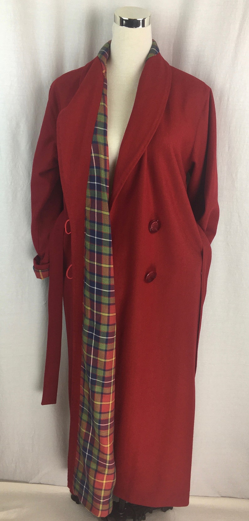 Ladies wool dressing gown fully lined in 100 cotton size Etsy