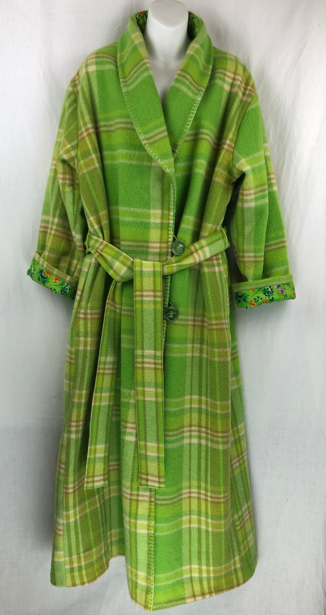 Wool Robe or Dressing Gown Repurposed From Vintage Australian Wool