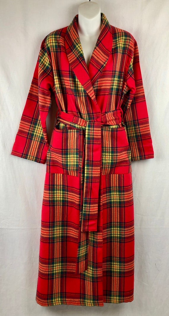 Ladies Wool Dressing Gown or Robe, Bright Red Tartan With Gold Thread, All  Sizes small-xxl, Not Lined - Etsy UK