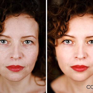 Professional portrait photo editing with facial retouch, skin enhancement and natural colour correction.