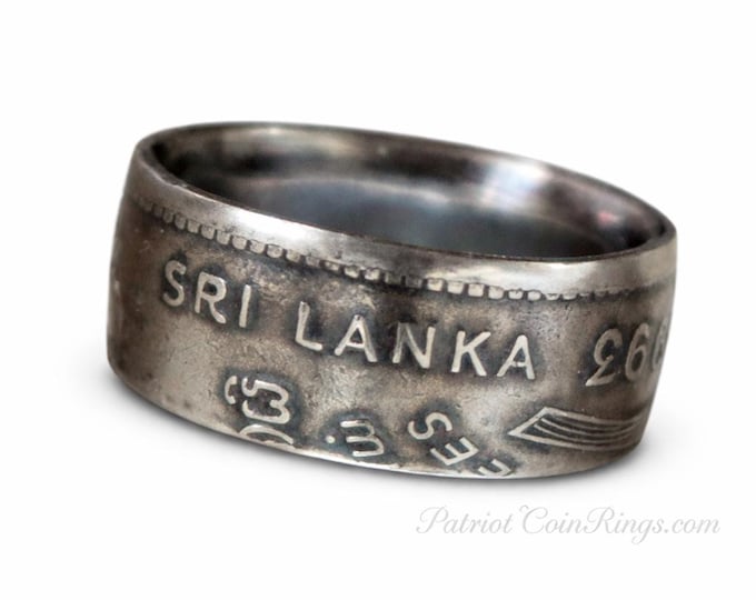 1984-2004 Sri Lanka 2 Rupees Coin Ring | Indian Jewelry, Anniversary Ring, Engagement Ring, Ring for Him, Rings for Her, Wedding (Size 4-15)