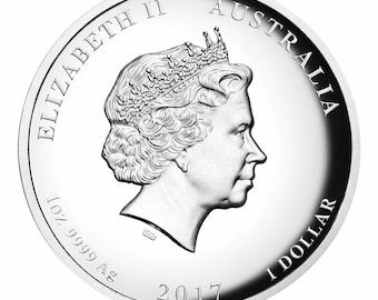 VERY RARE 2017 .9999 Pure silver 1oz Dragon & Phoenix Coin (gold, rhodium, silver, platinum, palladium, and other plating options available)