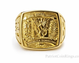 Dominican Signet Ring (Hand Forged from Copper and Real 24K Gold Plating) Dominican Jewelry, Mens Wedding ring, Engagement, Custom Designed