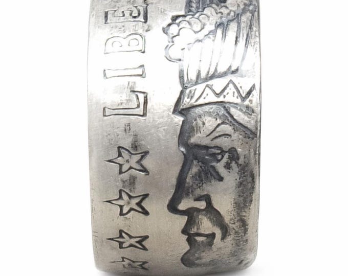 1929 Silver Incuse Indian Head Coin Rings | Wedding Rings | Silver Bands | Jewelry | 1 Troy Ounce, 1oz, 1/2oz, 1/4oz      (not cheap copper)