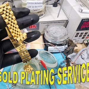 VERMEIL GOLD PLATING Services (All Precious Metals Available ie. Silver, Rhodium, Platinum, Rose Gold, 14k, 18k, 24k Gold, Black Ruthenium)