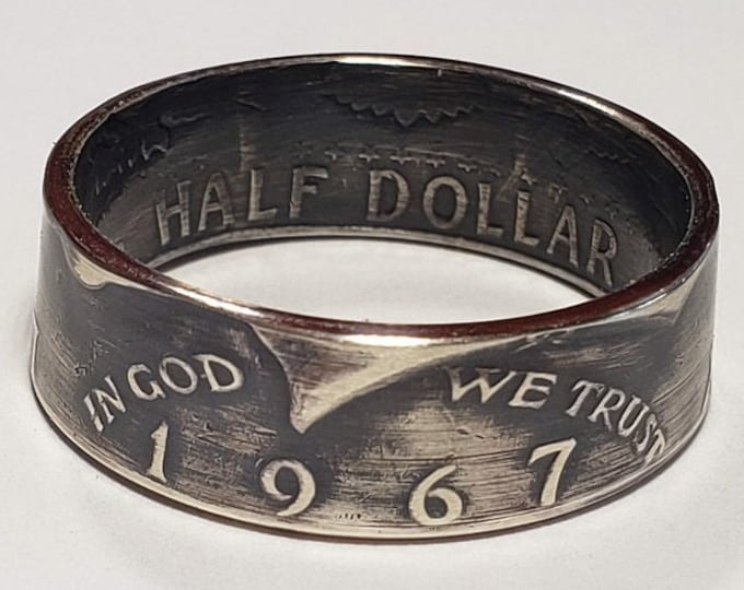 Kennedy Half Dollar Coin Ring 1964-70, 76, 1992-2018 (Random) Silver US Half Dollar Coin Ring US Sizes 4-15