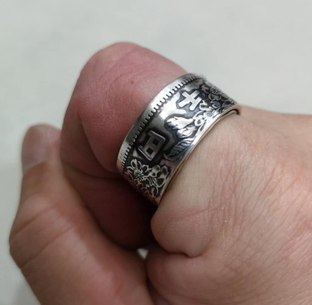 1964年 1000円 0.925 純銀コインリング（東京オリンピック） - 結婚指輪 / 婚約指輪 / 日本の美術品 / アンティークジュエリー -  Etsy 日本