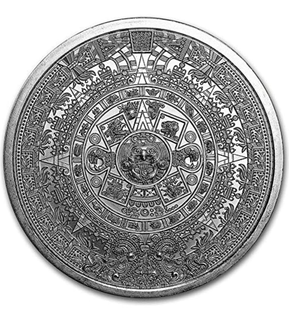 1oz Aztec Mayan Calendar Coin 9999 Solid Silver Coin Etsy