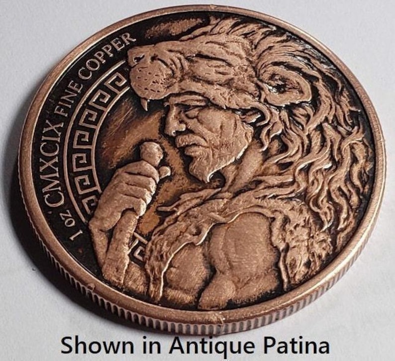 a coin with a picture of a man with a beard