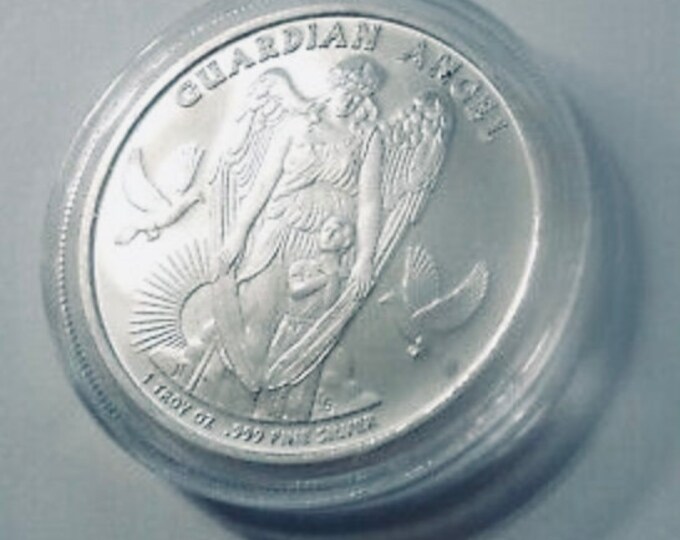 Niue 2017 Guardian Angel One Dollar .999 Silver Coin, Rare Coin.