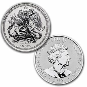 a silver coin with an image of a woman and an octopus on it
