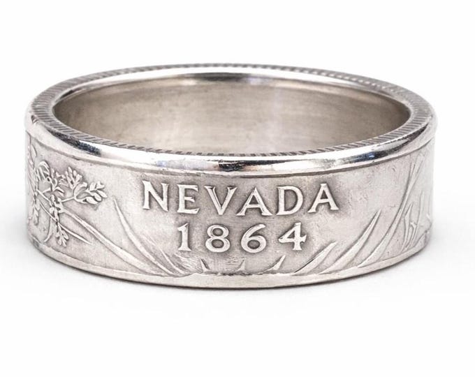 Silver Clad US Quarter Ring (State of your choice) US State Ring in nearly any size with a finish of natural clad, antique patina, gold, etc