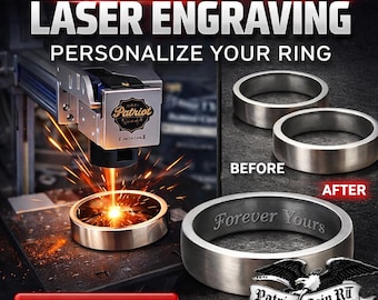LASER ENGRAVING SERVICES Available (Your Ring or Ours - Same Discount Price), Wedding Bands, Engagement Rings, Promise Rings, Dates...