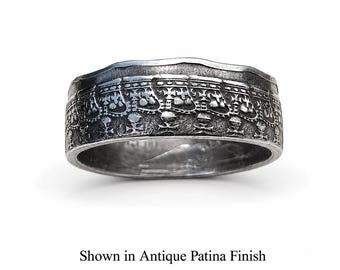 Silver Jubilee Coin Ring - 1977 Australian 50 Cent, Scalloped Design
