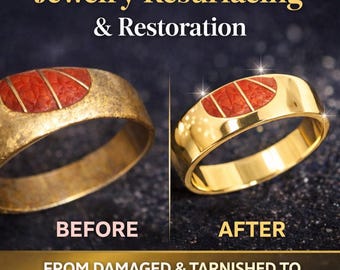 JEWELRY REPAIR SERVICE:  Resurfacing, New Inner-band, Restoration, Gem Resetting, Honing Service, Scratch Removal, Wood & Antler Restoration