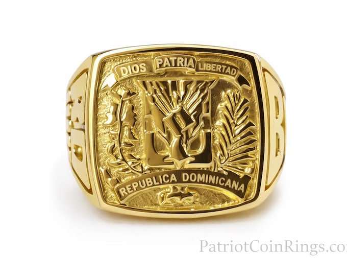 Dominican Signet Ring (Hand Forged from Copper and Real 24K Gold Plating) Dominican Jewelry, Mens Wedding ring, Engagement, Custom Designed