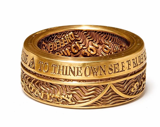 AA (alcoholics anonymous) Sobriety Infinity Coin Ring Handcrafted (chip / token / medallion) & Center Punch "Infinity"...  A Great Reminder!